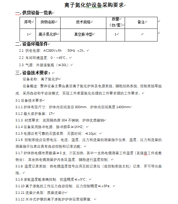 离子氮化炉 招标通告（第四次）_公示通告_1XBET资讯_1XBET